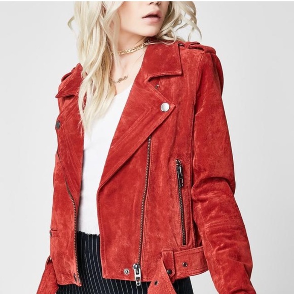 Blank NYC Moto SUEDE JACKET in red my mind - Picture 3 of 8